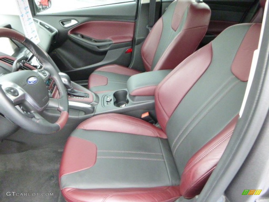 Tuscany Red Leather Interior 2012 Ford Focus Titanium 5-Door Photo #80148080