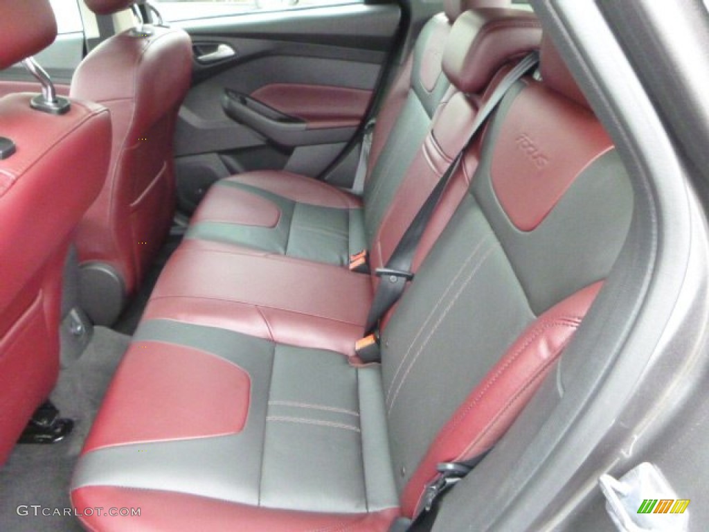 Tuscany Red Leather Interior 2012 Ford Focus Titanium 5-Door Photo #80148093