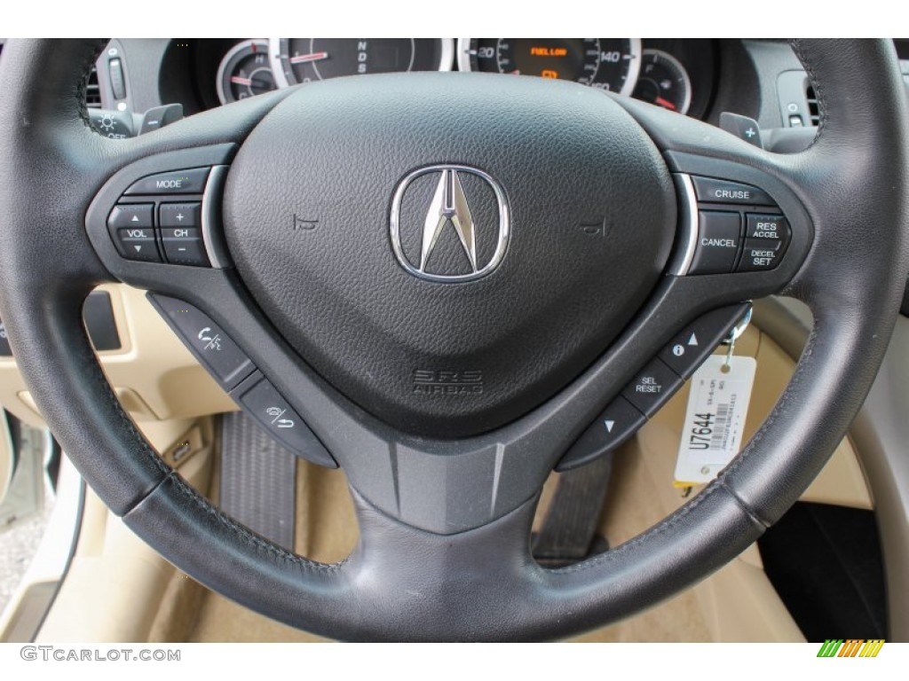2010 Acura TSX Sedan Parchment Steering Wheel Photo #80149503