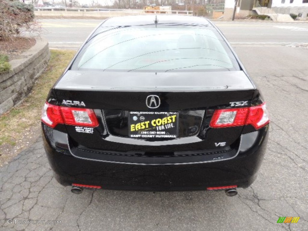 2010 TSX V6 Sedan - Crystal Black Pearl / Ebony photo #5