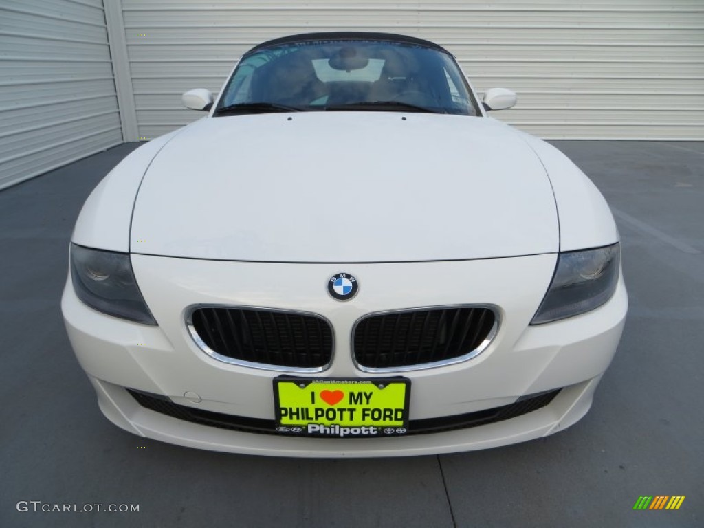 2008 Z4 3.0i Roadster - Alpine White / Black photo #8