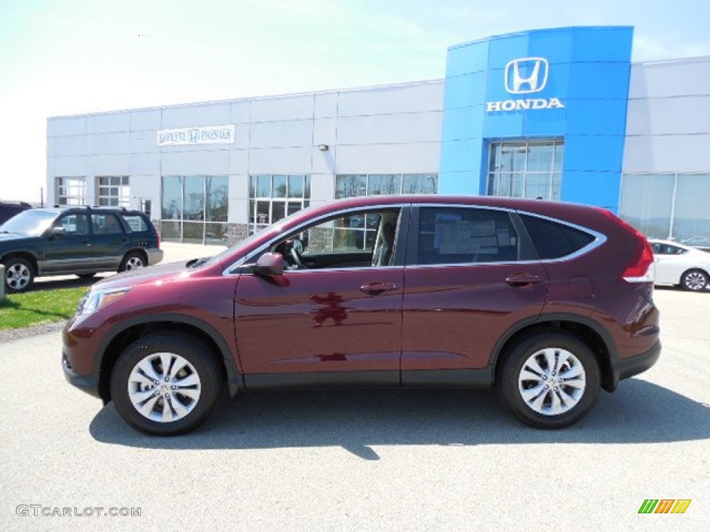 2013 CR-V EX AWD - Basque Red Pearl II / Gray photo #2