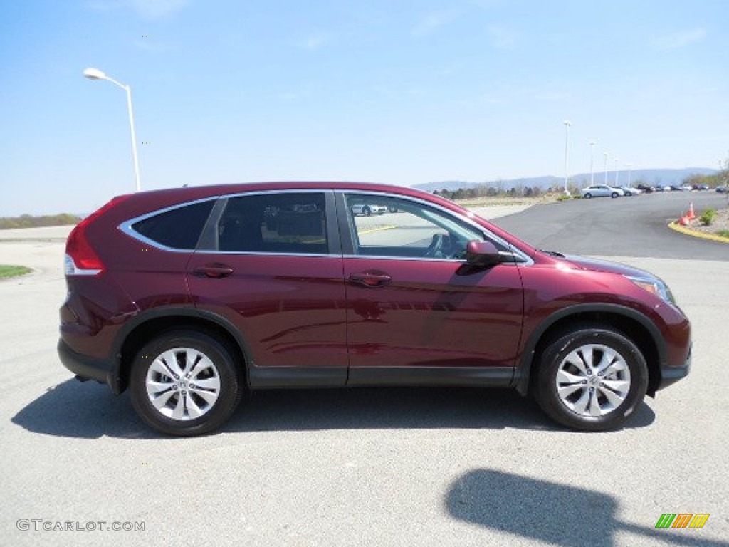 2013 CR-V EX AWD - Basque Red Pearl II / Gray photo #4