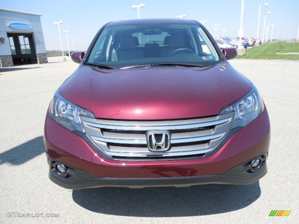 2013 CR-V EX AWD - Basque Red Pearl II / Gray photo #19