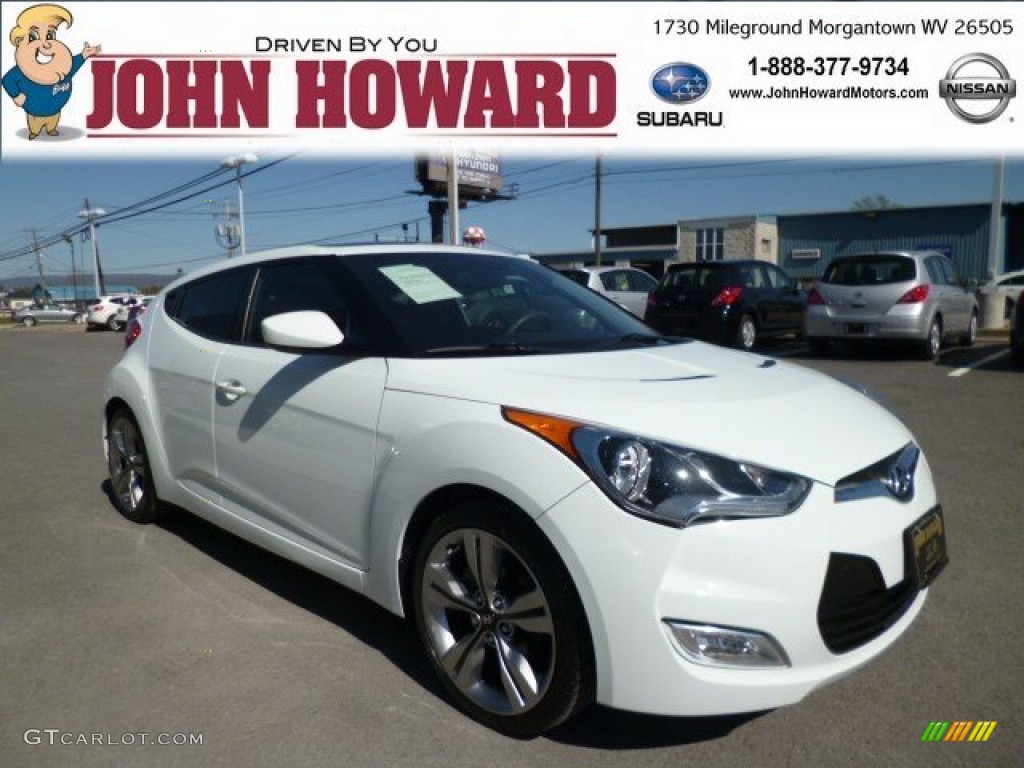 2012 Veloster  - Century White / Black/Red photo #1