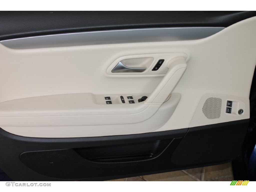 2011 Volkswagen CC Sport Cornsilk Beige/Black Door Panel Photo #80153883