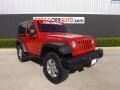 2010 Flame Red Jeep Wrangler Rubicon 4x4  photo #1