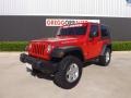 2010 Flame Red Jeep Wrangler Rubicon 4x4  photo #2