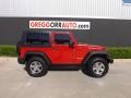 2010 Flame Red Jeep Wrangler Rubicon 4x4  photo #4