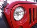 2010 Flame Red Jeep Wrangler Rubicon 4x4  photo #12