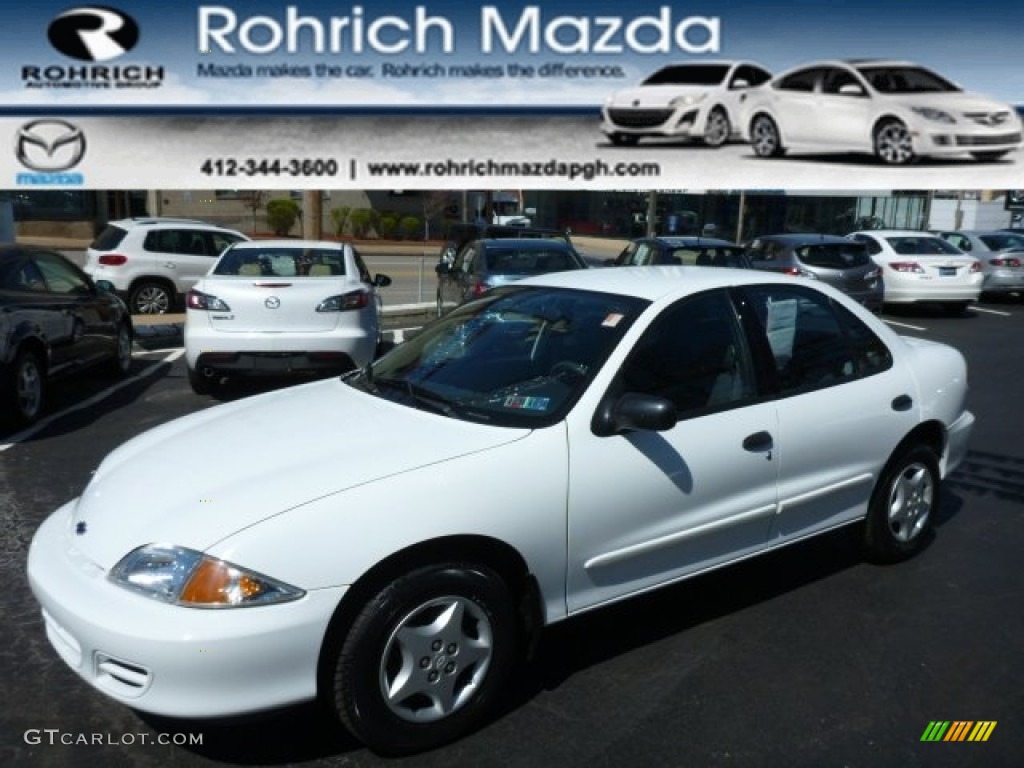 2002 Cavalier Sedan - Bright White / Graphite photo #1