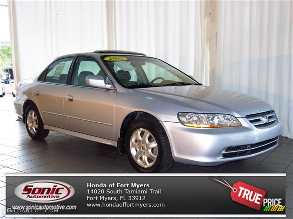 2002 Accord EX Sedan - Satin Silver Metallic / Quartz Gray photo #1