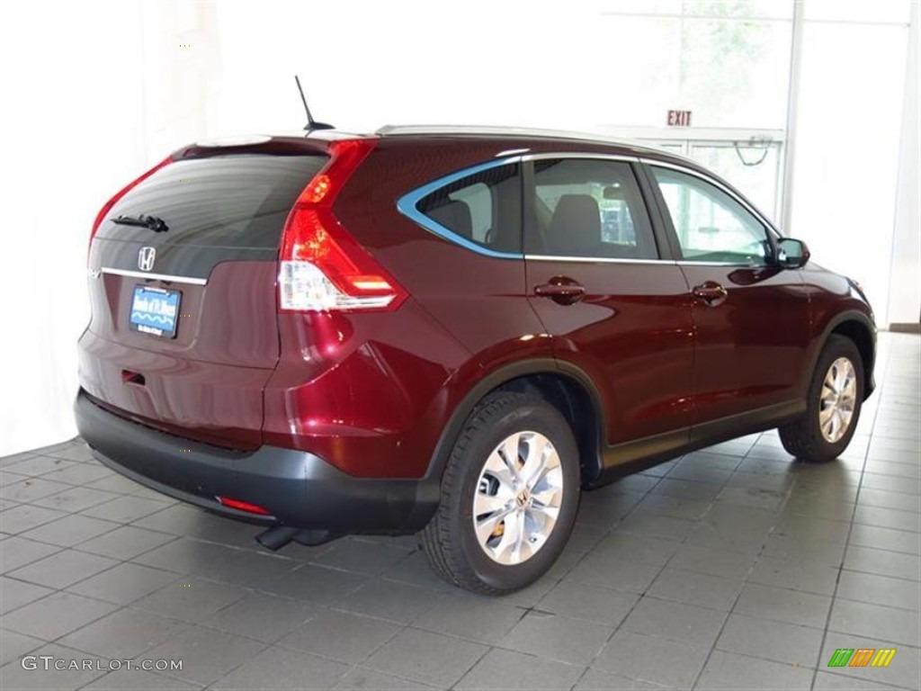 2013 CR-V EX-L - Basque Red Pearl II / Gray photo #3