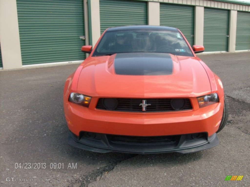 2012 Mustang Boss 302 - Competition Orange / Charcoal Black Recaro Sport Seats photo #2