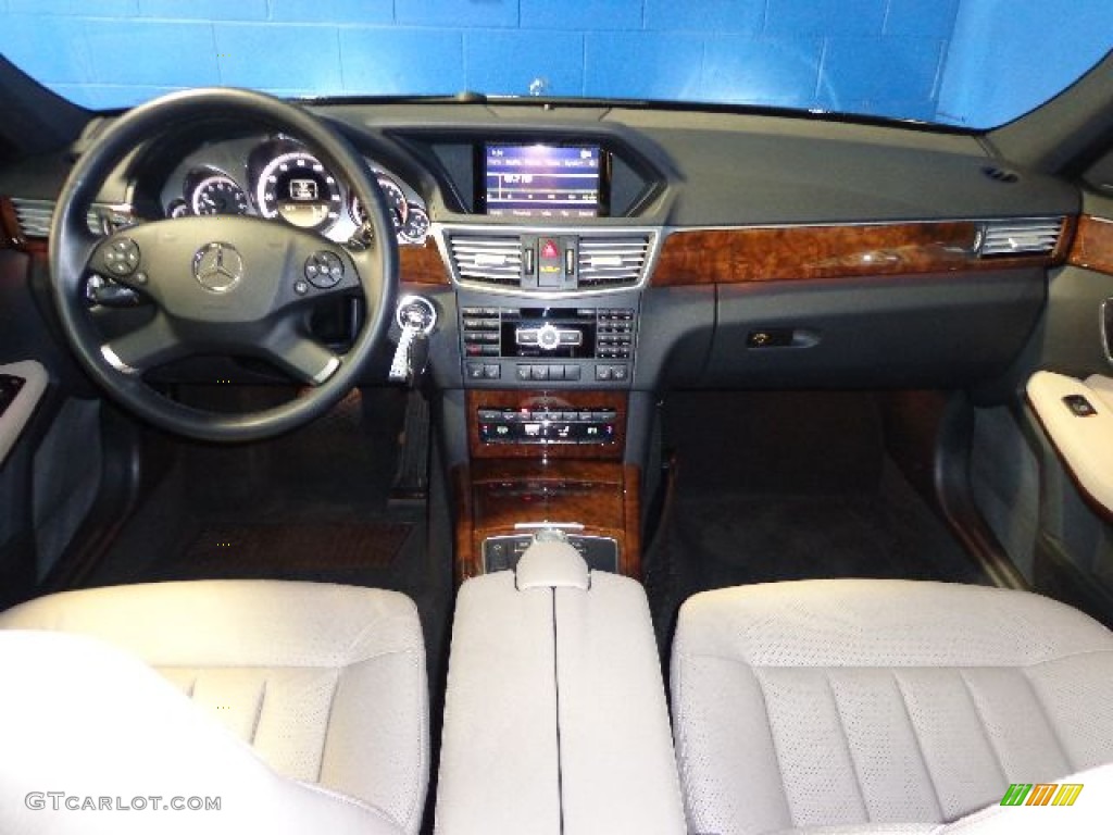 2012 Mercedes-Benz E 350 4Matic Sedan Almond/Black Dashboard Photo #80161885