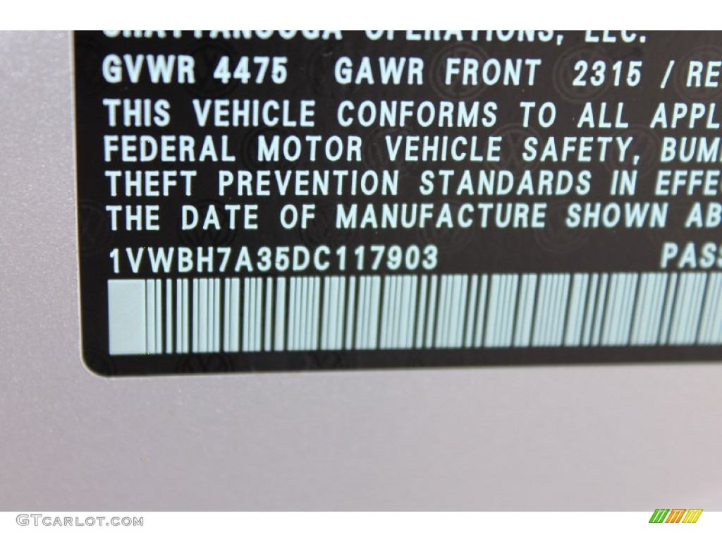 2013 Passat 2.5L SE - Reflex Silver Metallic / Titan Black photo #34