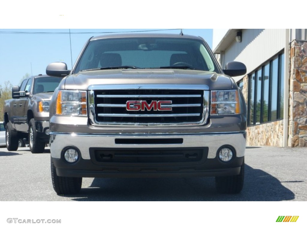 2013 Sierra 1500 SLT Crew Cab 4x4 - Mocha Steel Metallic / Ebony photo #5