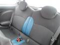2007 Mini Cooper Pacific Blue/Carbon Black Interior Rear Seat Photo