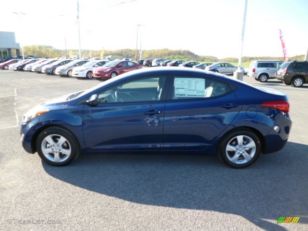 2013 Elantra GLS - Atlantic Blue / Gray photo #4