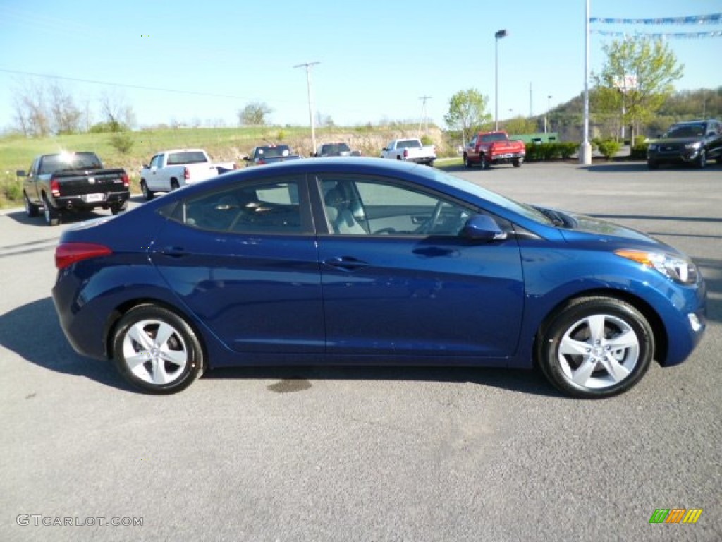 2013 Elantra GLS - Atlantic Blue / Gray photo #8