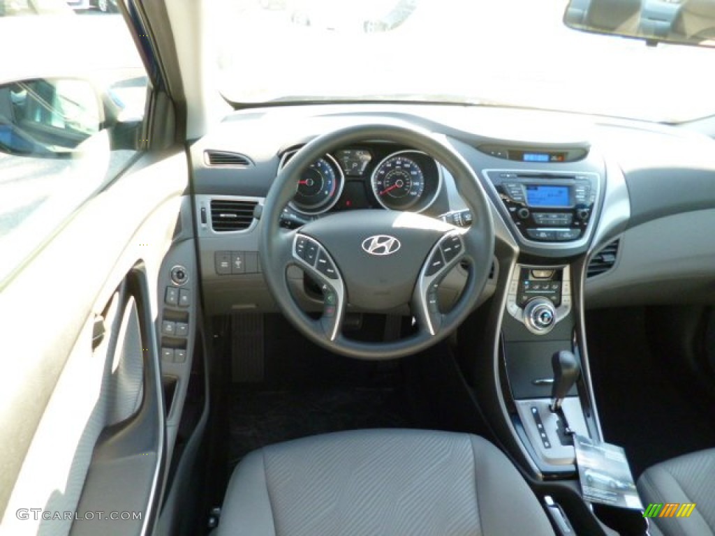 2013 Elantra GLS - Atlantic Blue / Gray photo #14
