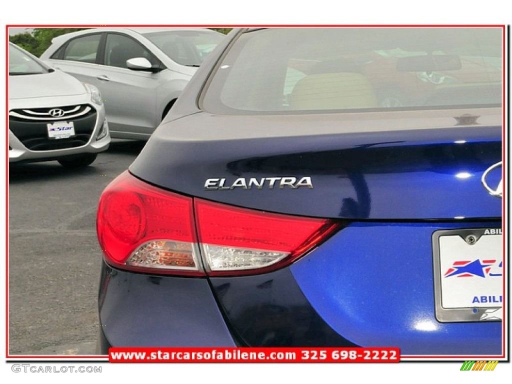 2013 Elantra Limited - Indigo Night / Beige photo #5