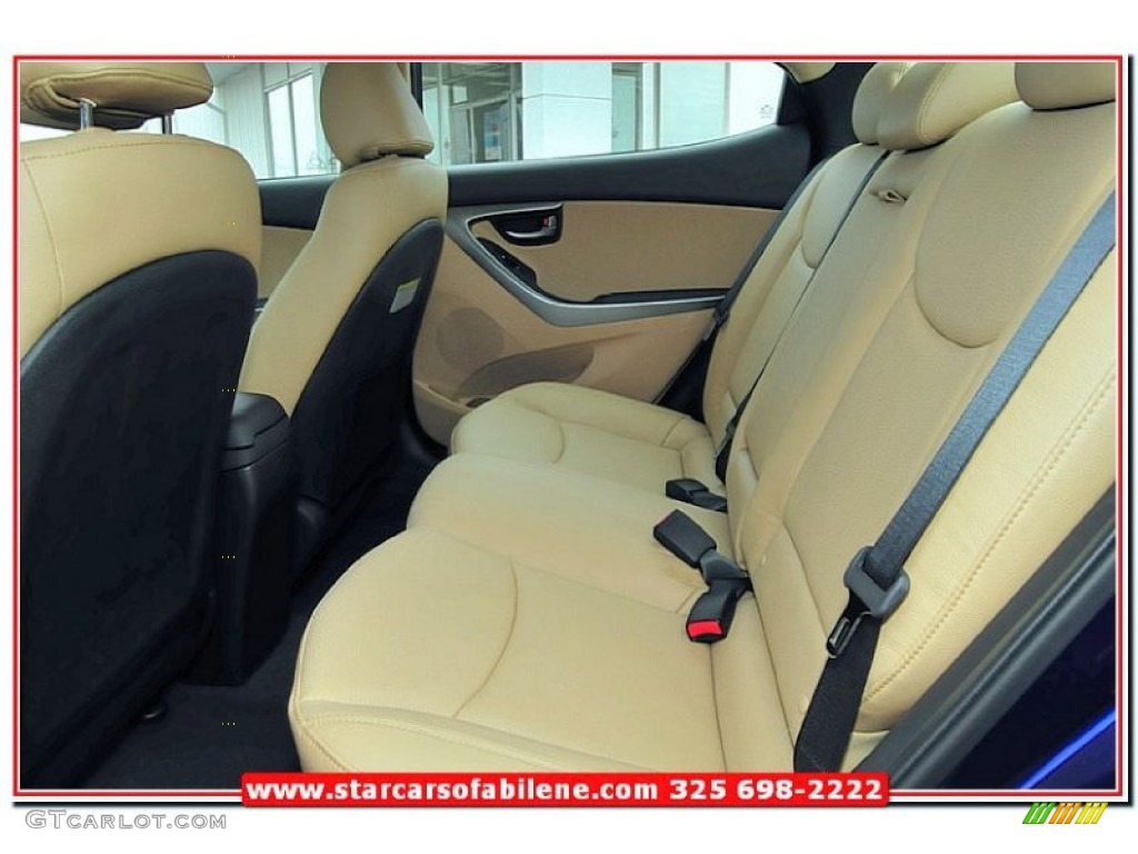2013 Elantra Limited - Indigo Night / Beige photo #21
