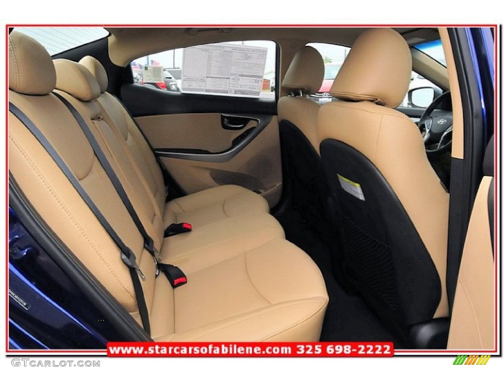 2013 Elantra Limited - Indigo Night / Beige photo #23