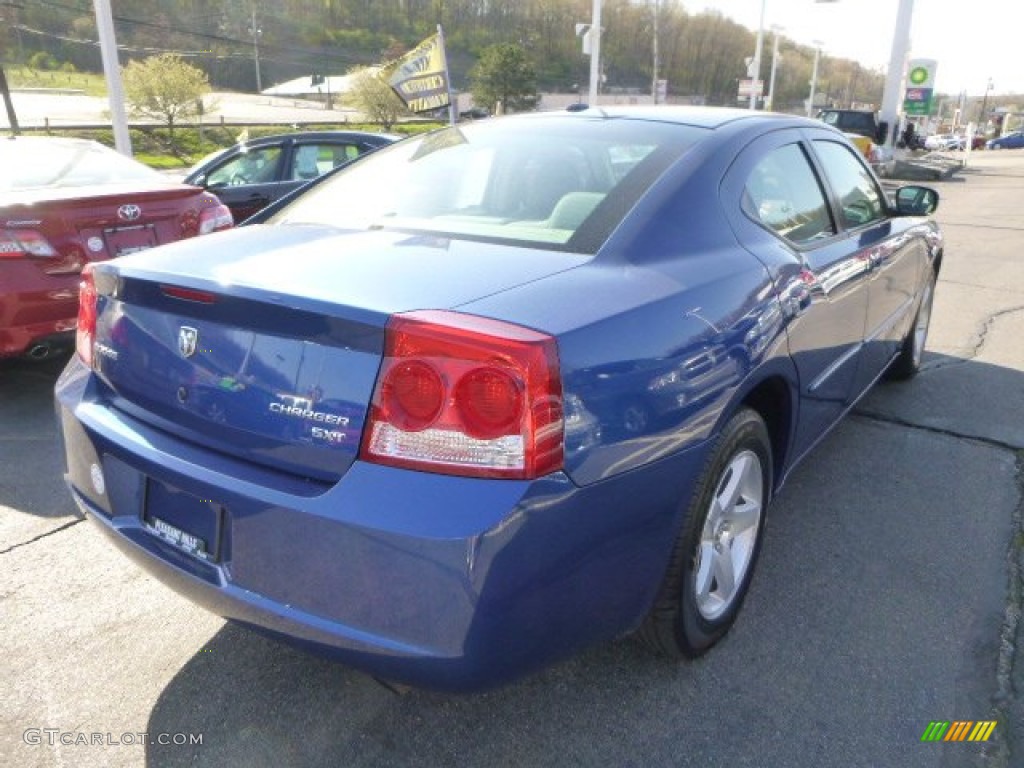 2010 Charger SXT - Deep Water Blue Pearl / Dark Slate Gray/Light Slate Gray photo #5