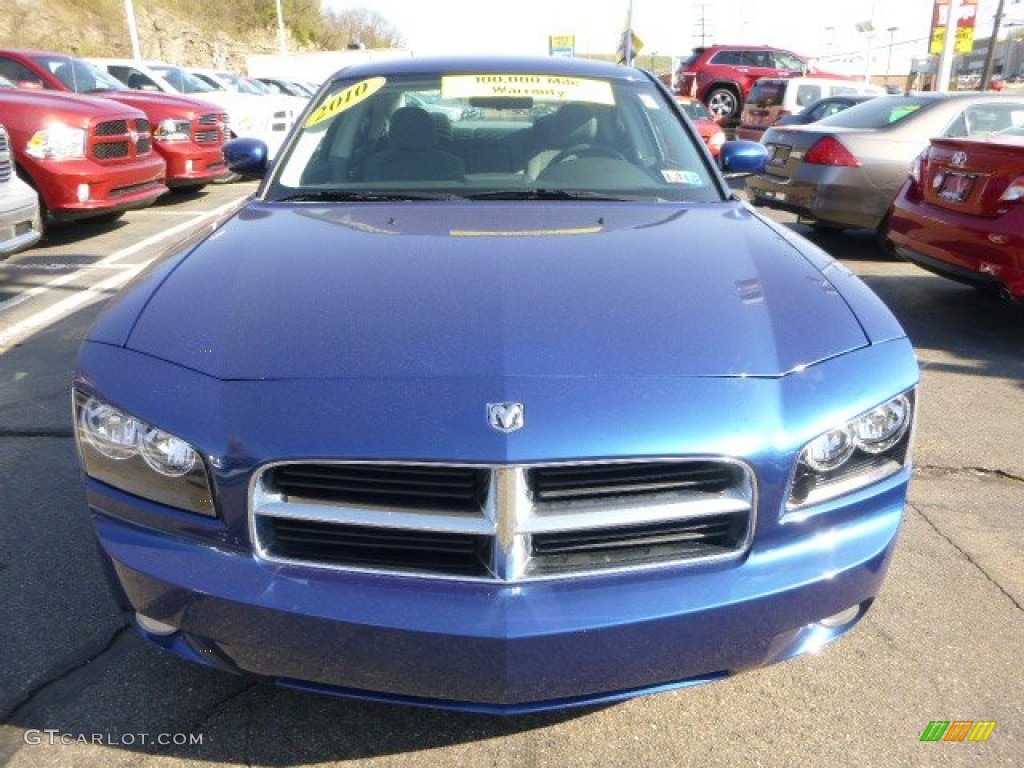 2010 Charger SXT - Deep Water Blue Pearl / Dark Slate Gray/Light Slate Gray photo #8