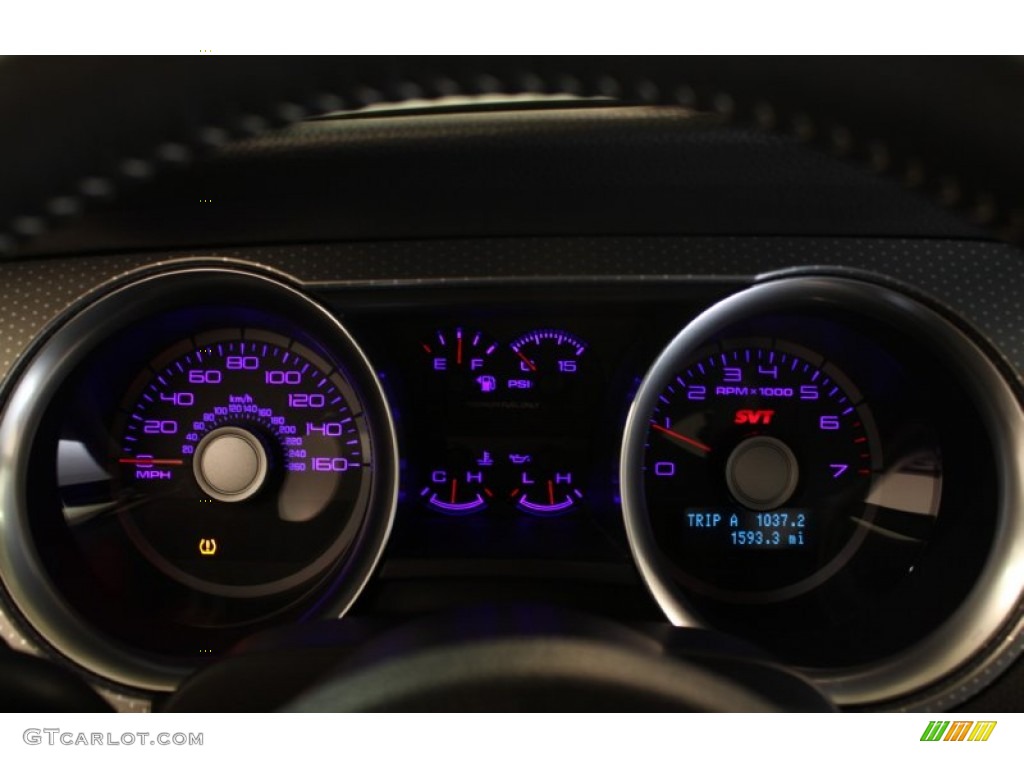 2012 Ford Mustang Shelby GT500 SVT Performance Package Coupe Gauges Photo #80169909