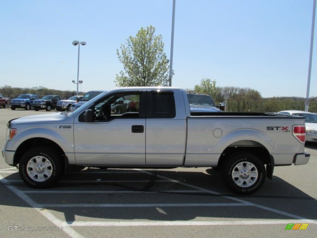 2010 F150 STX SuperCab 4x4 - Ingot Silver Metallic / Medium Stone photo #5