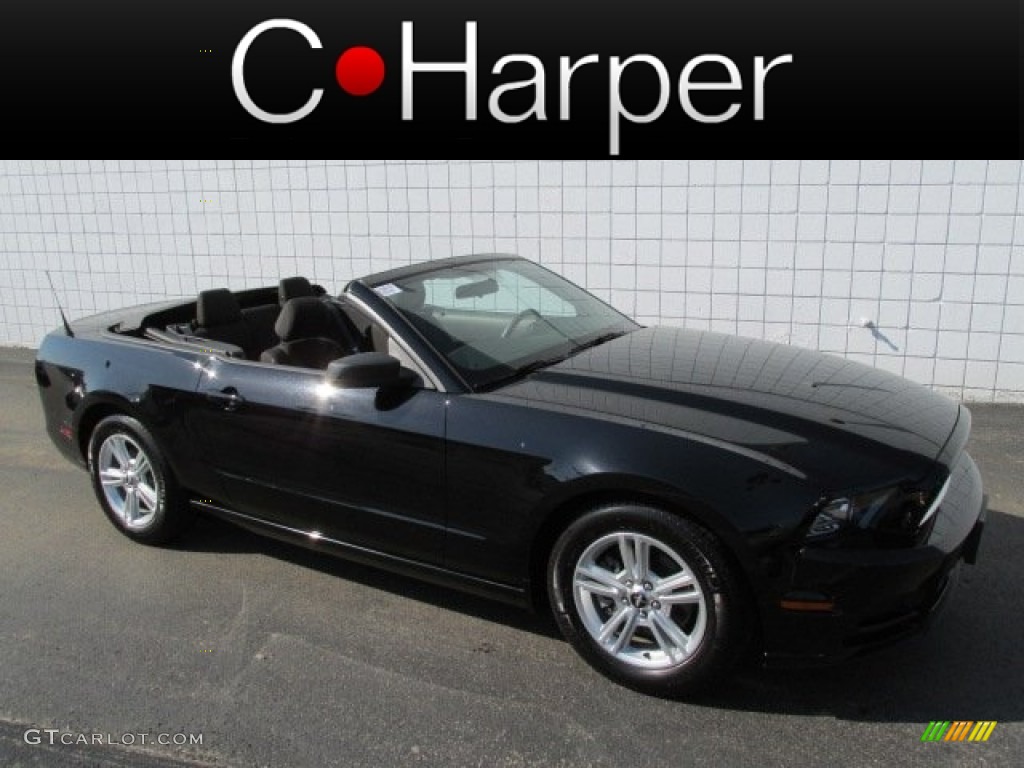 2013 Mustang V6 Convertible - Black / Charcoal Black photo #1