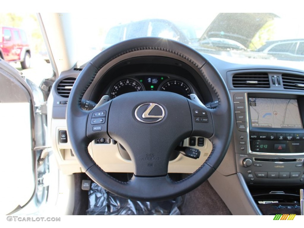 2010 Lexus IS 250 AWD Light Gray Steering Wheel Photo #80171448