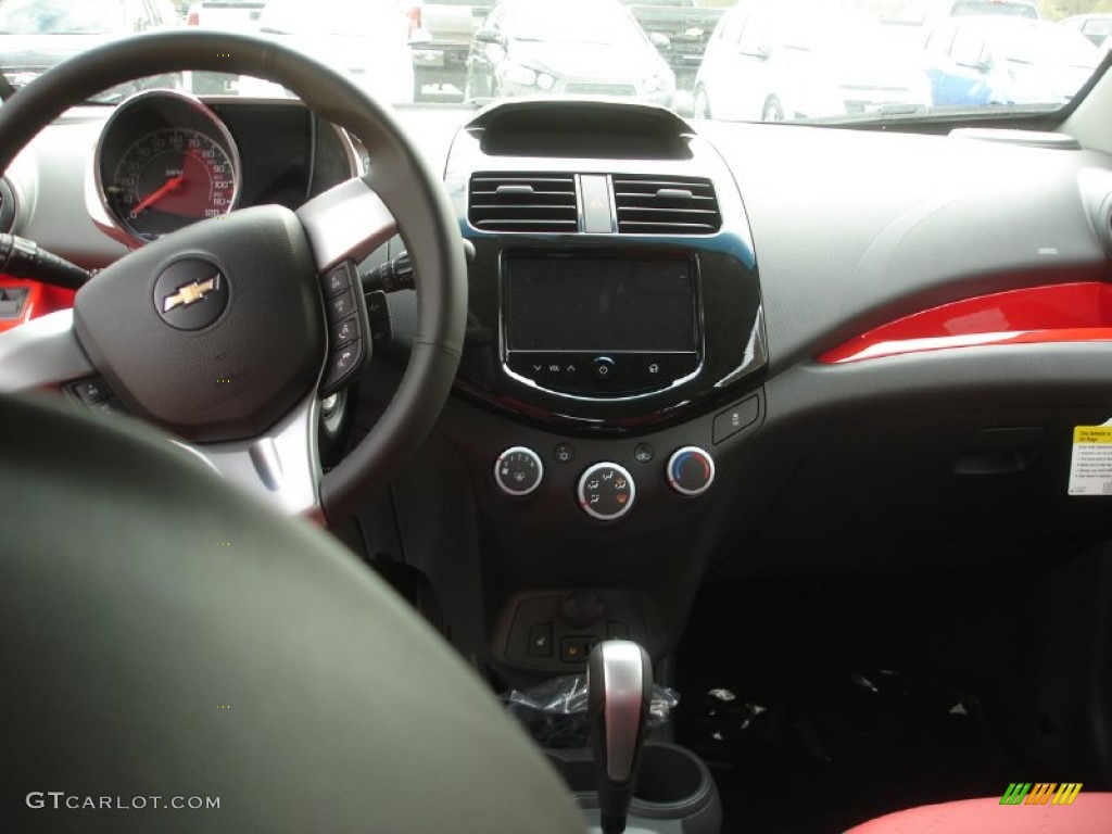 2013 Chevrolet Spark LT Red/Red Dashboard Photo #80171664