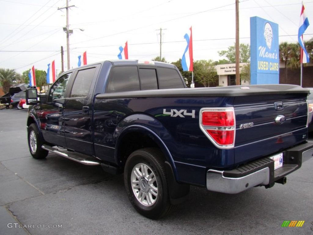 2010 F150 Lariat SuperCrew 4x4 - Dark Blue Pearl Metallic / Black photo #6