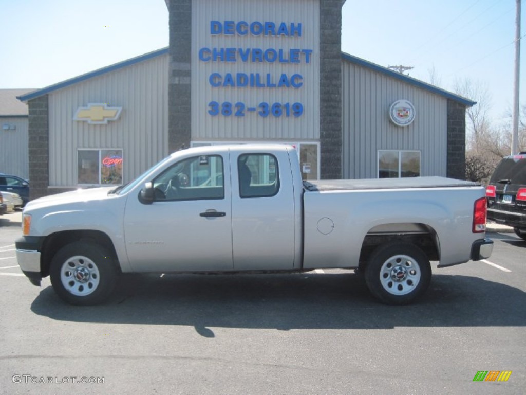 2008 Sierra 1500 SL Extended Cab - Silver Birch Metallic / Dark Titanium photo #1