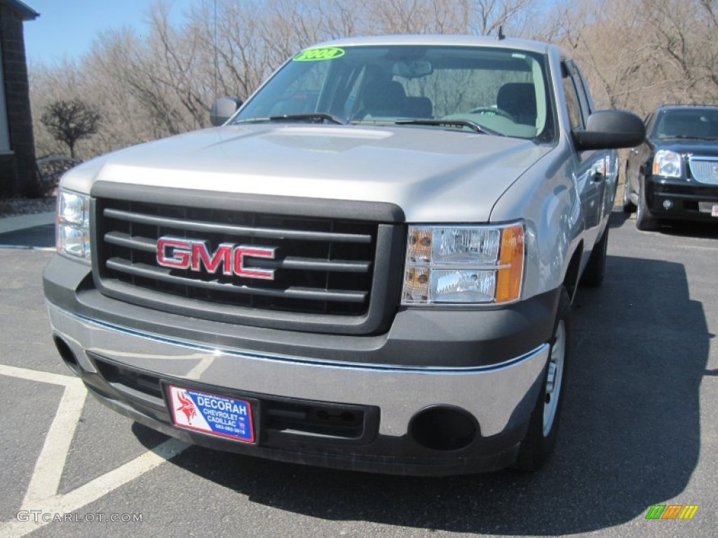 2008 Sierra 1500 SL Extended Cab - Silver Birch Metallic / Dark Titanium photo #2