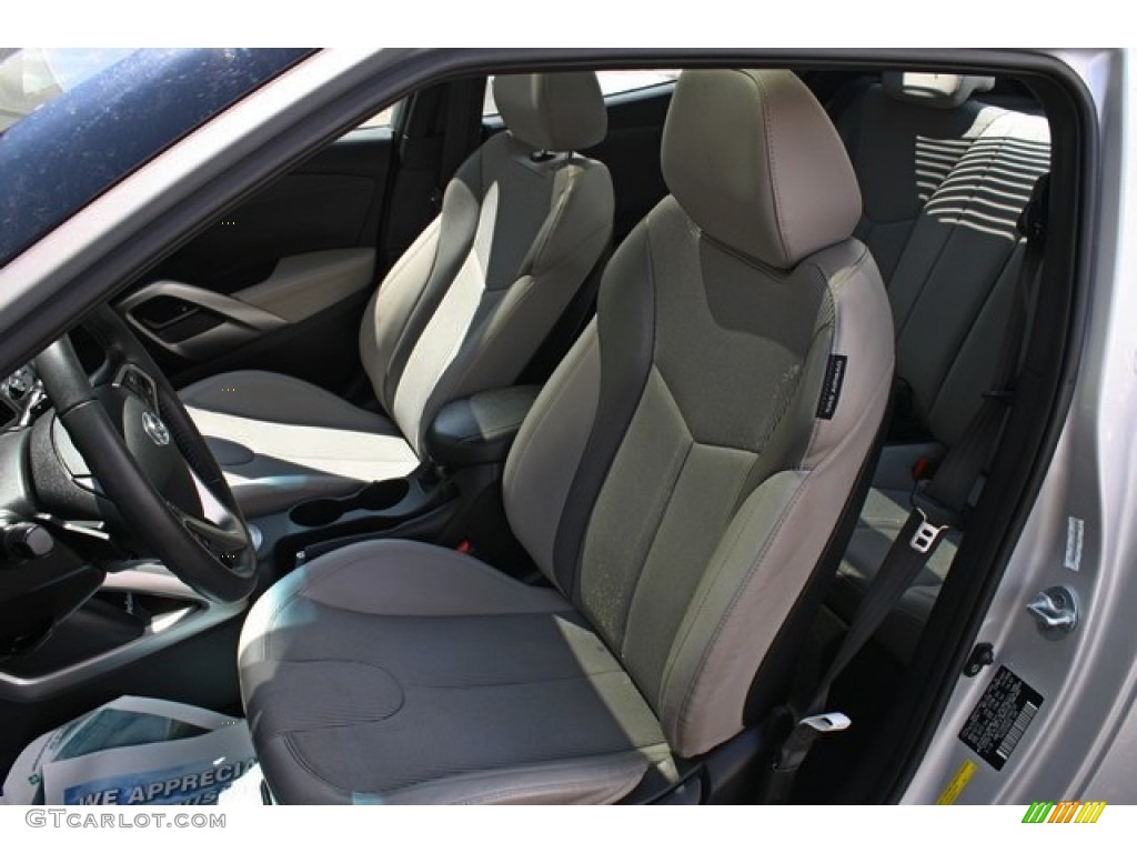 Gray Interior 2012 Hyundai Veloster Standard Veloster Model Photo #80176408