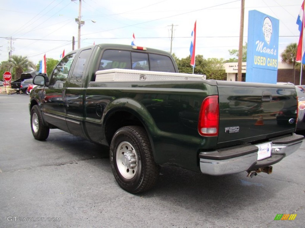 2000 F250 Super Duty XLT Extended Cab - Woodland Green Metallic / Medium Parchment photo #6