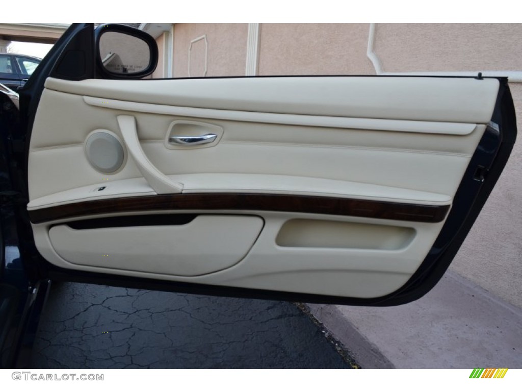 2010 BMW 3 Series 328i Convertible Cream Beige Door Panel Photo #80178454