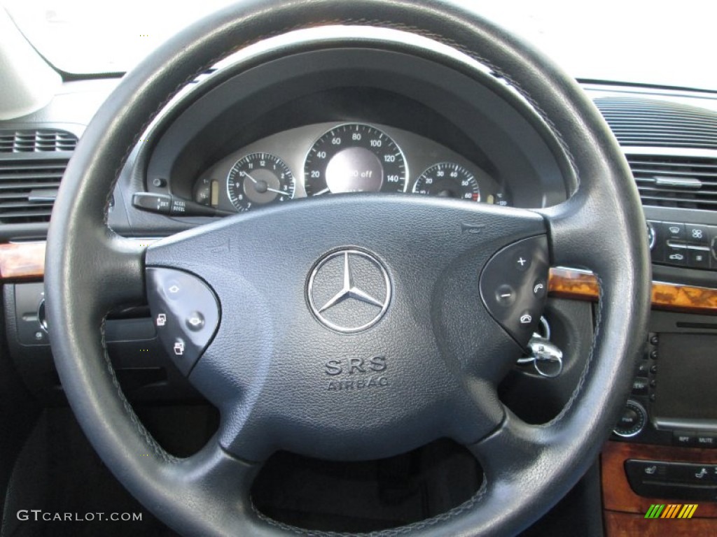 2004 Mercedes-Benz E 320 Sedan Stone Steering Wheel Photo #80179741