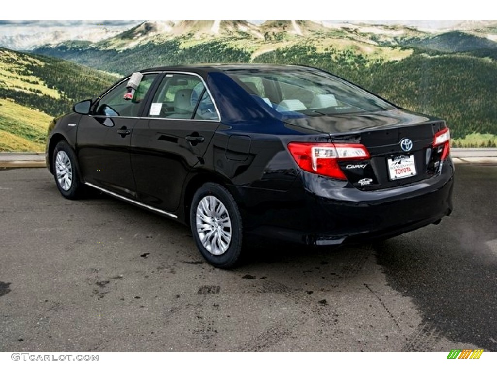 2013 Camry Hybrid LE - Attitude Black Metallic / Light Gray photo #2