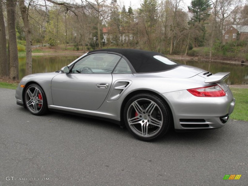 GT Silver Metallic 2008 Porsche 911 Turbo Cabriolet Exterior Photo #80180998