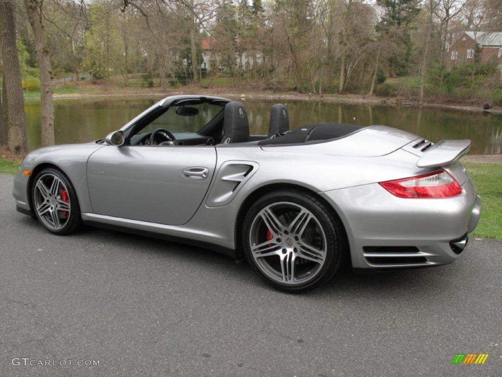 GT Silver Metallic 2008 Porsche 911 Turbo Cabriolet Exterior Photo #80181133