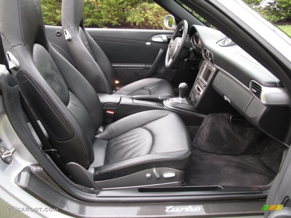 Black Interior 2008 Porsche 911 Turbo Cabriolet Photo #80181234