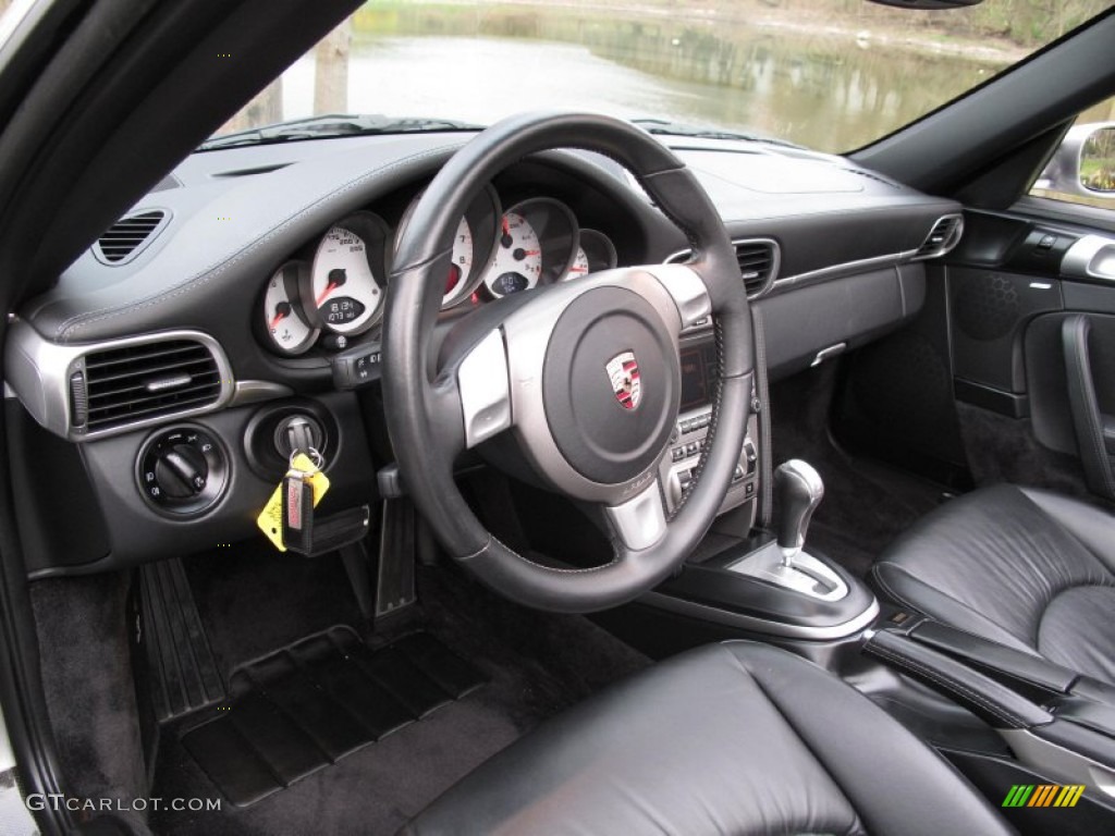Black Interior 2008 Porsche 911 Turbo Cabriolet Photo #80181301
