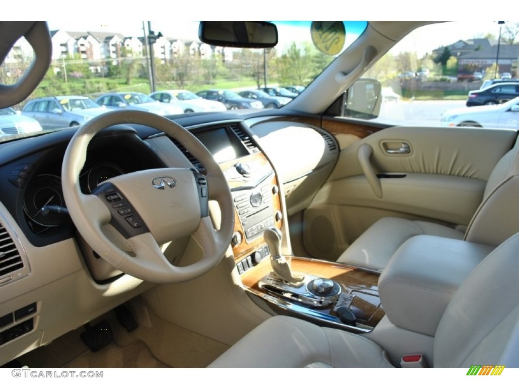 2011 QX 56 4WD - Platinum Graphite / Wheat photo #2