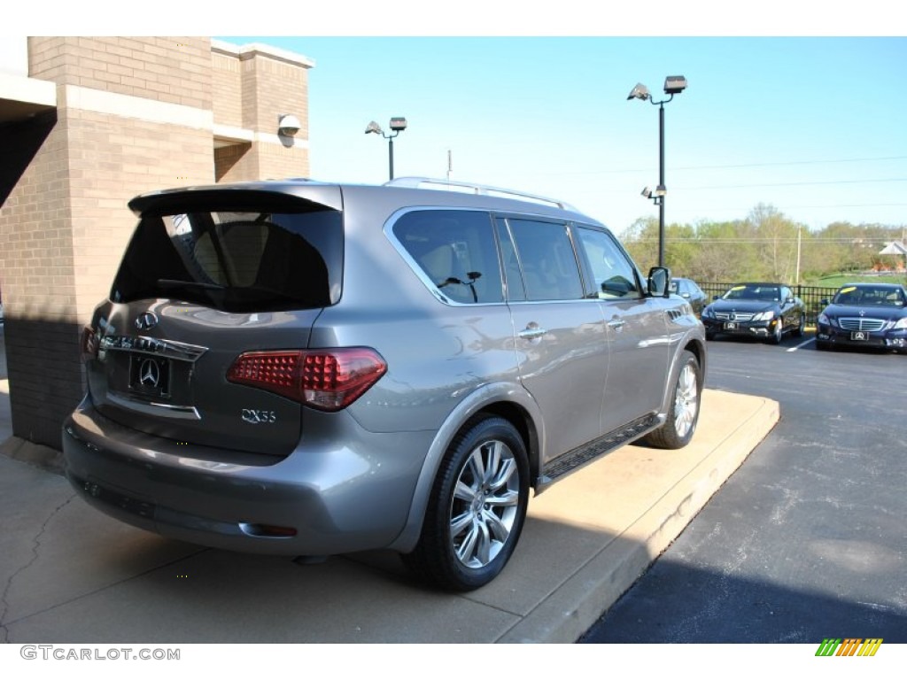 2011 QX 56 4WD - Platinum Graphite / Wheat photo #10