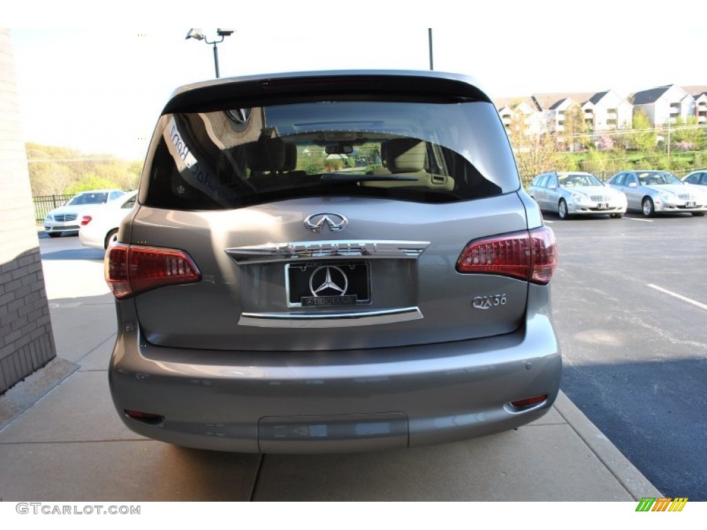 2011 QX 56 4WD - Platinum Graphite / Wheat photo #11